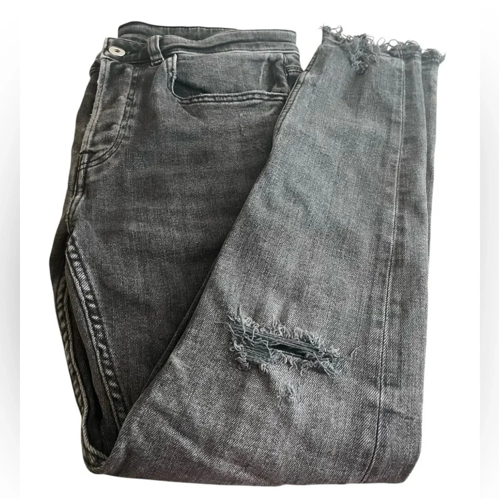 Zara Men's Distressed Black Skinny Jeans 31
